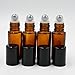 8pcs Amber Brown 5ml Roll on Thick Glass Bottle Lot Essential Oil Steel Metal Roller Ball for Travel Must