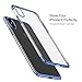 iPhone X Case, [Glitter] [Electroplating] [Metallic Finishing] [Scratch Resist] [Crystal Clear] Transparent Ultra Slim Case Cover for Apple iPhone X - Navy Blue