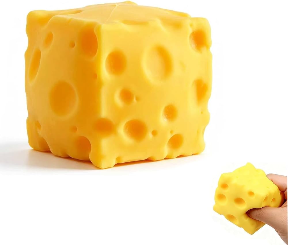 2026 Yellow Cheese Squishies –2in Small Soft Slow‑Rising Squeeze Block for Adult Stress Relief – Hand Fidget Gift for Women &amp;