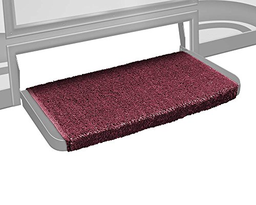 Prest-O-Fit 2-1074 Wraparound + Plus RV Step Rug Burgundy Wine 20 In. Wide