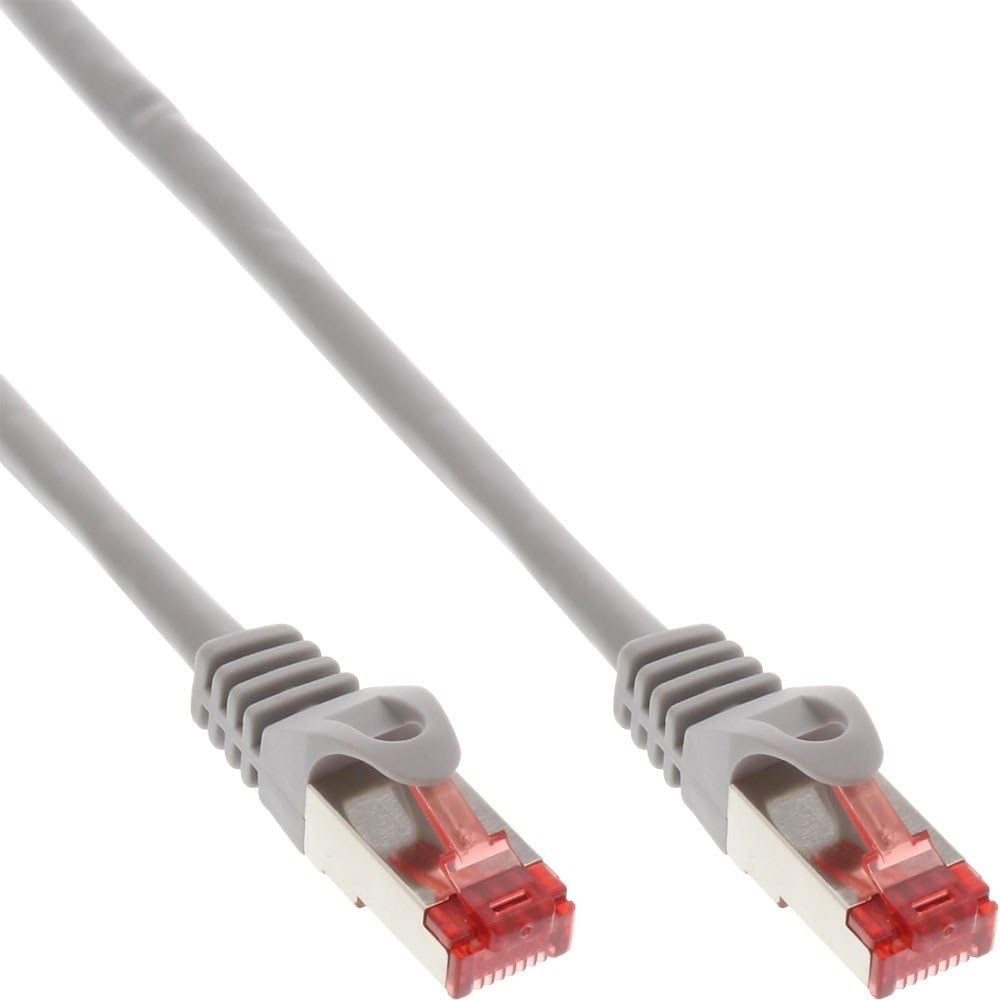 InLine 76110 S/FTP CCA Cat6 Patch Cable 250 MHz PVC - Grey, 10 m
