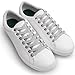 Miscly Flat Metallic Shoelaces [2 Pairs: 1 Pair Gold + 1 Pair Silver] 5/16