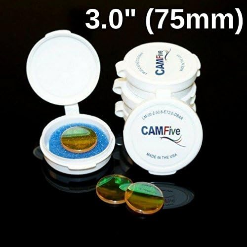 CAMFive Laser 3.0 Inch (75mm) Focal Lens - Laser Optic Length ZnSe Meniscus Focus 20 mm Diameter Lenses Made in The USA