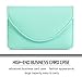 FYY Handmade Premium PU Leather Business Name Card Case Universal Card Holder with Magnetic Closure (Hold 30 pics of Cards) Mint Green