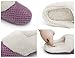 ULTRAIDEAS Women's Lamb-hug Comfy Fleece House Slippers Memory Foam, Slip-on House Shoes Indoor Outdoor (Purple, Size 7-8)