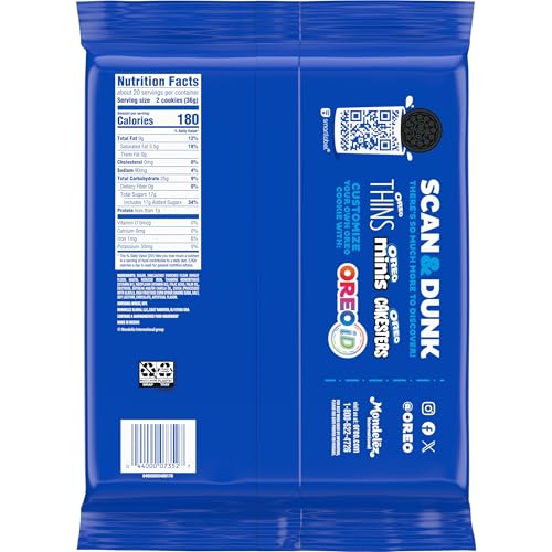 OREO MEGA STUF CHOCOLATE SANDWICH COOKIES, PARTY SIZE, 1 LB 9.35 OZ