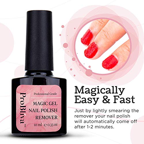 Magic Soak-Off Gel Nail Polish Remover, Professional Remover Nail Polish Delete Primer Acrylic Clean Degreaser For Nail Art Lacquer (10 ML)