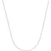Amazon Essentials Sterling Silver 1.2mm Box Chain