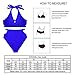 HYPOWELL High Waisted Swimsuits Bikini for Women High Rise Cutout Bottom V Neck Top Halter 2 Piece Bathing Suits