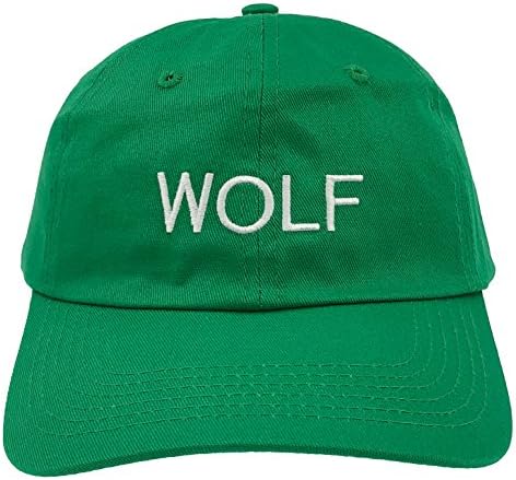 Wolf Hat Dad Hat Gang Cherry Bomb Bee Baseball Cap Adjustable Embroidered (Green)