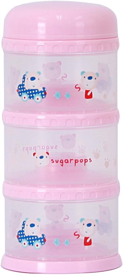 Yomilock 3-Layer Antibiotic Milk Powder Container / Dispenser Pink - Made In Korea