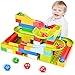 Elover Marble Run Set Building Blocks Construction Toys Set STEM Learning Toys Puzzle Race Track for Kids (73 Pieces)