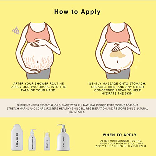 Belly Oil for Pregnancy and Stretch Marks All Natural Scar Prevention and Reduction Therapy