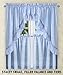 Ellis Curtain Stacey Sheer 56-by-45 Tailored Tier Pair Curtains, Slate