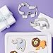 FASAKA Cookie Cutter Set for Kids - 6 Piece - Premium Animal ShapedCookie Cutter Set Stainless Steel Sandwich Cutter Set - Loin, Horseshoe, Elephant, Unicorn, Cloud and Heart