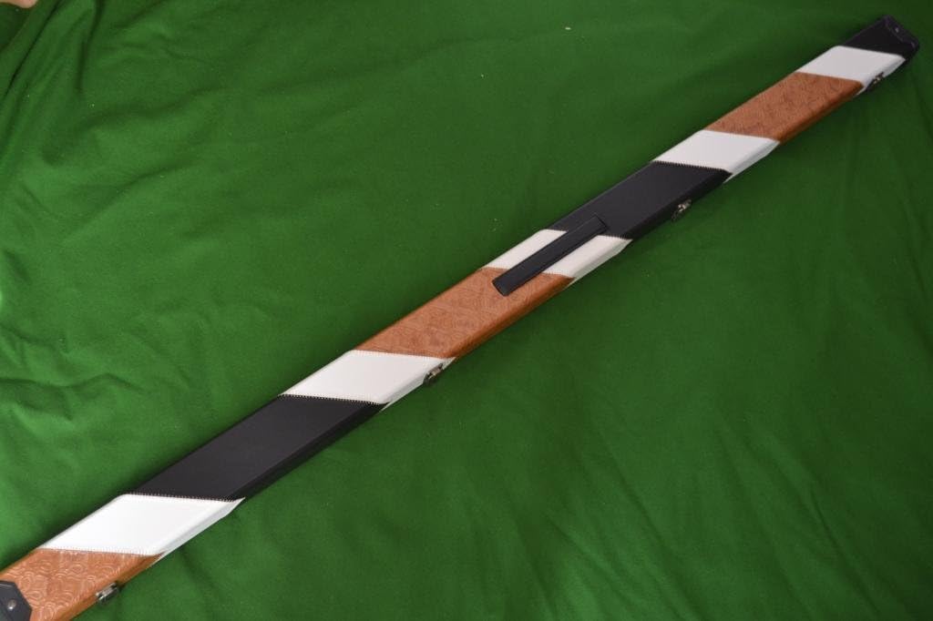 collection welcome - 1 ONE PIECE DELUXE DESIGN SNOOKER CUE CASE HOLDS 2 CUES