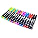 Brilli Dry Erase Markers (Bullet Tip) + FREE MAGNETIC ERASER – Set of 16 x Premium Eco Whiteboard Pens - Assorted Colors - EXTRA Black, Blue & Red – Non-Toxic & Low Odor OFFICE CLASS TEACHERS