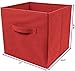 Greenco Foldable Storage Cubes Non-woven Fabric -6 Pack-(Red)