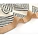 Silk Like Scarf Square Satin Hair Scarf Fashion Stripe Neck Scarfs for Women Beige 27'' x 27''