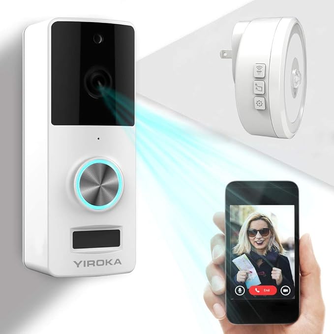 Yiroka Video Doorbell, 720P HD Security Camera with Amazon.co.uk
