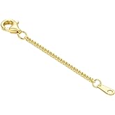 DUGISOWE 14k Gold 0.5"/1"/1.5"/2"/3" Necklace Bracelet Extender Chain, Necklace Extender Gold 14k, Durable Removable Gold Chain Extender, Gold Extension Chain for Necklace Anklet