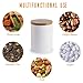 Lucky Goddness 10 fl oz Airtight Ceramic Sugar Bowl with Seal Bamboo Lid, Porcelain Sugar Container Food Storage Jar with Label for Coffee, Tea, Kitchen