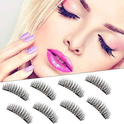 New Magnetic False Eyelashes-Ultra Thin 3D Fiber Reusable Lashes Extension for Natural Look,Perfect for Deep Eyes & Round Eyes(Dual Magnetic False Eyelashes-03)