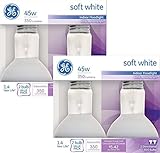 GE Soft White Indoor Floodlight, 45 Watt, 350 Lumens, R20 Shape (4 Bulbs)