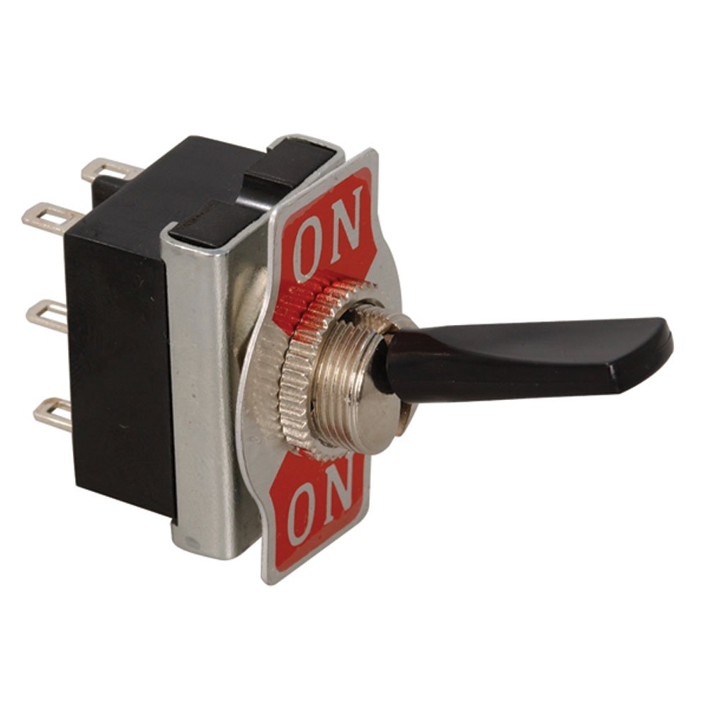 Jameco Valuepro R1325E105 Toggle Switch, Double Pole, Double Throw, Lever Solder, 10 Amp, 250V