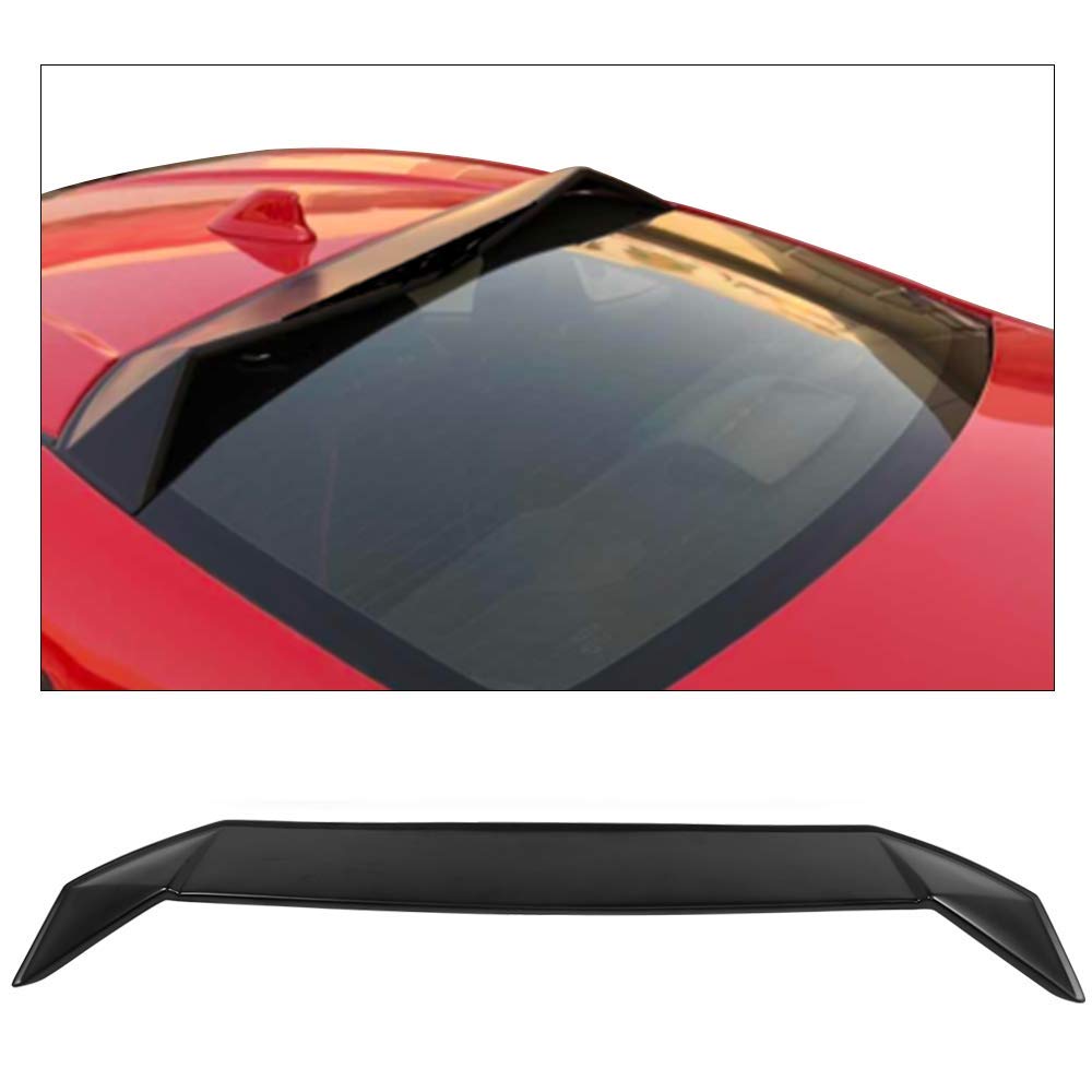 Rear Window Roof Visor Spoiler Wing PP Polypropylene Unpainted Black by