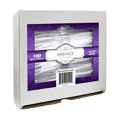 2 Crystalware+Heavy+Weight+Plastic+Knives