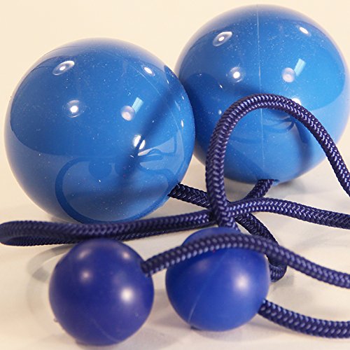 Play Pair of Contact Poi Pro with 80mm Stage Ball- Blue