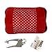 Hand Warmer - WITERY Portable Rechargeable Electric Heat/Hot Water Bag with Soft Velvet Cover - Ideal For Warm Your Hands/Pain Relief/Muscle Relaxation & Comfort Use and As Pillow Red