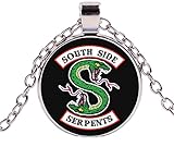 New Horizons Production Riverdale Southside Serpents Logo Glass Domed Pendant Necklace
