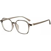 Firmoo TR90 Blue Light Glasses, 10g Ultra-Lightweight Polygon Computer Glasses for Women & Men, Anti-Eyestrain (3 Colors)