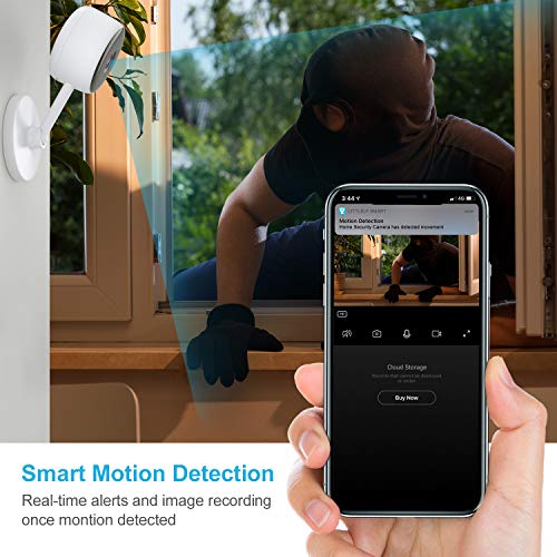 Überwachungskamera, Littlelf 1080P HD WlAN IP Kamera, Babyphone mit kamera mit 2-Wege Audio/ Bewegungserkennun/Nachtsicht, Innen Sicherheitskamera für Haustier und Baby Monitor, Funktioniert mit Alexa