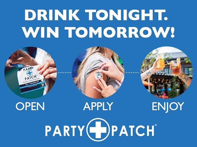 Zero Calories, Water-Resistant Recovery Patch for Parties and Nights Out - 12 Pack