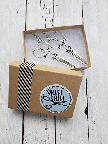Amazon Com Hair Stylist Scissor Charm Jewelry Earrings Silver