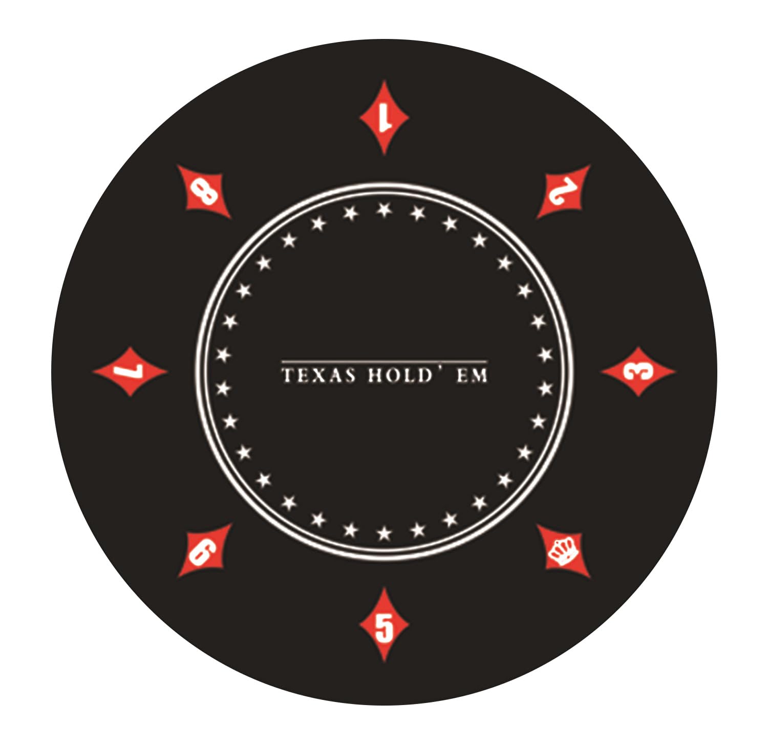 Fiita Foldable Texas Hold'em Poker Mat, 24*24 Inch, 8 Player, Portable, Non-Slip, Waterproof, Smooth Surface, For Adults