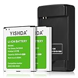 Galaxy S4 Batteries, YISHDA 2X 2600mAh Galaxy S4 Replacement Battery with Samsung S4 Battery Intelligent Charger | Samsung Galaxy S4 Battery Charger Kit – 18 Month Warranty
