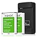 Galaxy S4 Batteries, YISHDA 2X 2600mAh Galaxy S4 Replacement Battery with Samsung S4 Battery Intelligent Charger | Samsung Galaxy S4 Battery Charger Kit – 18 Month Warranty