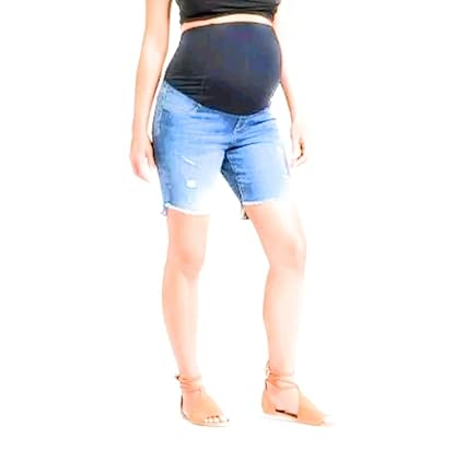 Amazoncom Isabel Maternity Bermuda Shorts And Crossover Panel