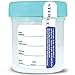 Sterile Urine Specimen Collection Cups with Temperature Strip and Lid, 90ml (27 Pack)