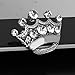 Tinksky Broach Diamante Wedding Party Pageant Tiara Crown Corsage Brooch Pin 12-Pack (Silver))