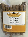 Venison Sticks - 12 oz, 100% Organic. All Natural, Completely Digestible. Easy to Chew and Safe. Made in USA. YOUR DOG WILL LOVE THEM! Yippee Brand is the Best!