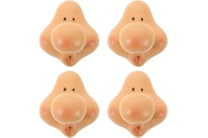 Lurrose 4PCS Easter Gnome Face Accessories: Resin Nose and Face Parts for DIY Dwarf Doll Making - Valentine's Day Gnome Facia