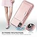 ZVE iPhone Xs Max Wallet Case iPhone Xs Max Case with Credit Card Holder Slot Slim Leather Pocket Protective Case Cover for Apple iPhone Xs Max, 6.5 inch (Aries Series)- Rose Gold