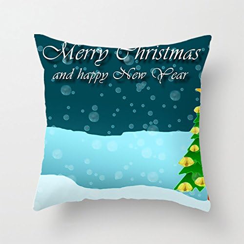 Heavyxias 18"x18" Happy New Year Decorative Throw Pillow Case Cushion Cover