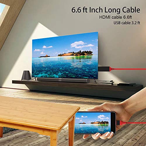 Compatible with iPhone to HDMI Adapter Cable, Digital AV Adapter, 1080P HDTV Connector Compatible with Phone 11 Pro Max XR 8 7 6 Pad to TV Projector Monitor