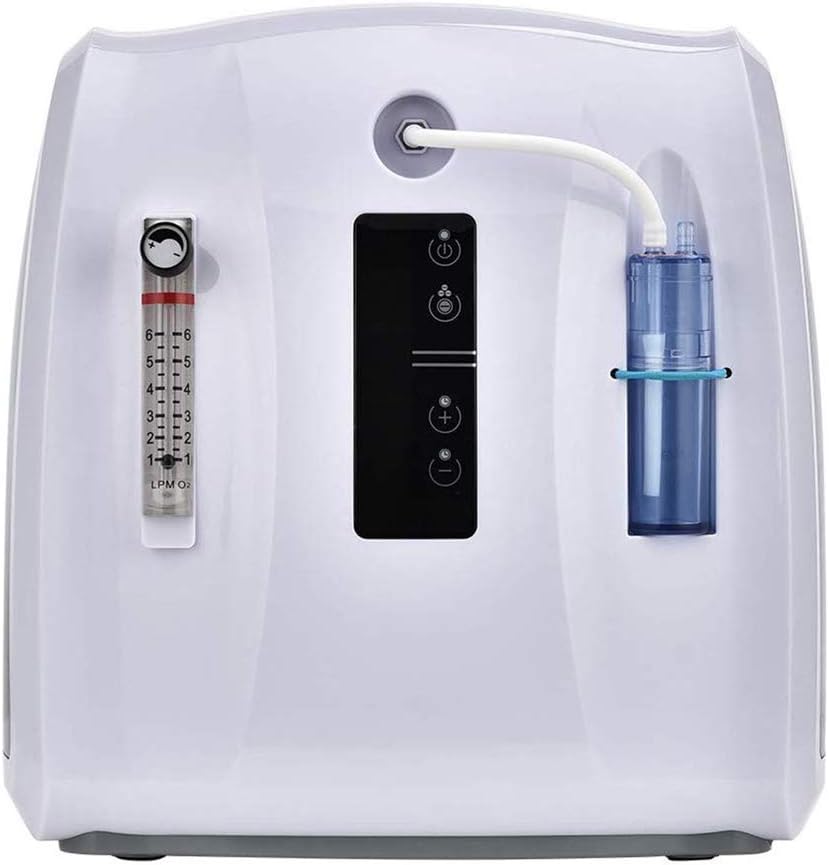MY1MEY Portable Oxygen Concentrator, Oxygen Machine Home Air Purifier 93% High Purity 1-6L/min LED Timing Display Adjustable Portable Oxygen Machine for Home and Travel Use